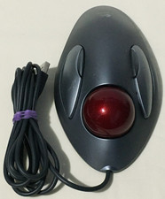 LOgitech T-BC21 Marble Desktop Mouse Trackman USB Plug and Play Dark Grey picture