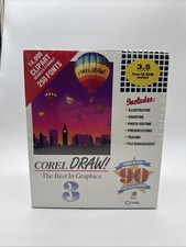 Corel Draw 3.0 Vintage Big Box Version Brand New Sealed - Free CD-ROM Inside picture