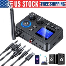 RX/TX Bluetooth 5.4 Transmitter Receiver 3.5mm AUX TV Home Stereo Audio Adapter picture