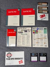 Borland Quattro Pro 4.0 DOS Complete Manuals Tested Install Disks Vintage PC picture