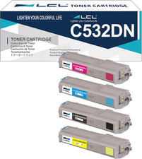 NEW 4-PACK LCL Toner Cartridges for OKI C532DN C542DN MC563DN MC573DN 46490604 picture