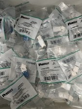 Panduit Mini-Com UTP RJ45 Cat 6 TG Jack Module - 25-WHITE/25-BLUE  picture