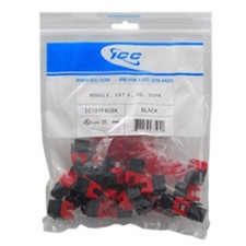 MODULE CAT 6 EZ 25 PK BLACK IC107L6CBK UPC 633758036009 picture