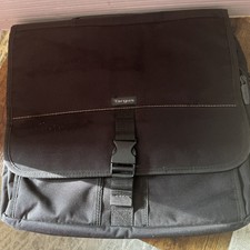 Targus Black Canvas Laptop Messenger Bag 15'' Multi Compartment Travel Case picture