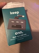 Keep Onn Multi-Port USB Hub with SD, microSD and CompactFlash Card Reader picture