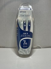 Ativa Cat. 5e Utp Patch Cable - 1 X Rj-45 Male 7ft Blue, New Sealed Package picture