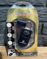 NIP SECURITY DR. RETRACTABLE LAPTOP LOCK NEW SEALED Clamshell Packaging picture