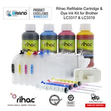 Rihac LC-3317XL LC-3319XL Refill Cartridge + Ink Kit Brother MFC-J6730DW 6930DW picture