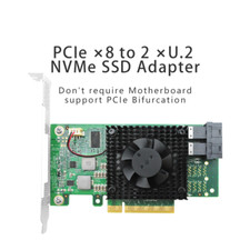 PCI Express 3.0 x8 to 2 x U.2 (SFF-8643) NVMe Switch Card picture