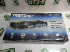 TRENDnet 24-Port 10/100Mbps Web Smart PoE+ Switch New Factory Sealed picture