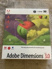 ADOBE Dimensions 3.0 Software Mac Retail Version Macintosh *NEW/SEALED picture