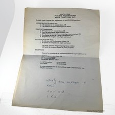 Vintage 1988 Macintosh Purchase Requirements & Configurations Document picture