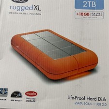 LaCie rugged XL 2TB External Drive Life-Proof eSATA USB 2.0 Orange picture
