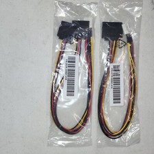 2X: GENUINE GIGABYTE 4-PIN TO 2X SATA POWER CONNECTORS CABLE 25CRI-300B01-K1R picture