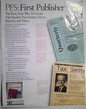 1990 PFS:First Publisher Flyer. Easily create top quality publications on IBM PC picture