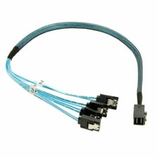 Cablecy 4 SATA 7pin Target Hard Disk to Internal Mini SAS HD SFF-8643 Host Cable picture
