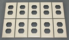 (10) Hubbell Wirecon Snap On Wall Plate WPRUIV, Receptacle Outlet Cover, Ivory picture