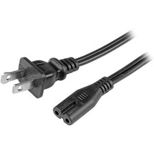 StarTech.com 6ft (2m) Laptop Power Cord, NEMA 1-15P to C7, 7A 125 PXT101NB picture