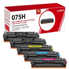 5Pack 075H High Capacity Toner Cartridge for Canon ImageCLASS LBP646Cdw MF665CDW picture