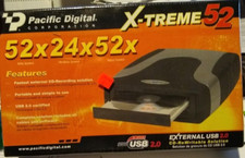Pacific Digital X-treme 52x24x52 External CD Player Writer Rewrite Drive USB 2.0 picture