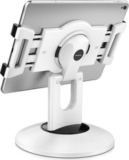 Abovetek Retail Kiosk Ipad Stand, 360° Rotating Commercial POS Tablet Stand, Fit picture