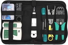 Network Tool Kit for Cat5 Cat5e Cat6, 11 in 1 Portable Ethernet Cable Crimper Ki picture