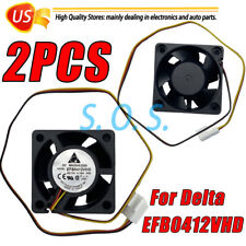 2PCS For Delta server fan 3-wire 40*40*20mm 4cm 12V 0.18A EFB0412VHD cooling fan picture