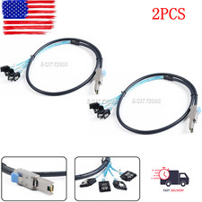 2PCS Mini-SAS External SFF-8088 to 4 SATA Forward Breakout Hard Drive Cable RAID picture