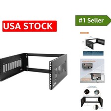 Sturdy 4U Server Rack - Black Alloy Steel for Mounting Network Equipment, 110lbs picture