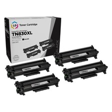 LD Replacement Toner Compatible with Brother TN830 High Yield (4-Pack Black) picture