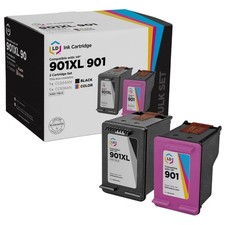 LD Replacement Ink Cartridge for HP 901XL Black CC654AN HP901 CC656AN Color picture