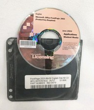 Microsoft Front Page 2003 Applications Student Media CD w/ Product Key Software picture
