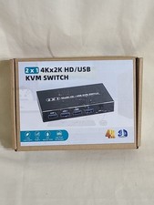 2x1 4K HDMI USB KVM Switch ULS-KVM-02 Dual PC Keyboard Mouse Selector  picture