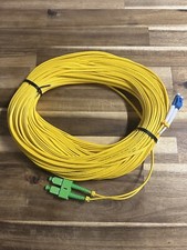 50m LC(UPC)-SC(APC) Duplex 9/125 OS2 Singlemode Fiber Cable Yellow OFNR 164ft picture