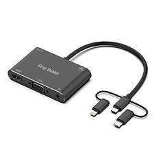 HDMI VGA AV Adapter Converter, Gray Rabbit iPhone USB-C USB to HDMI Adapter picture