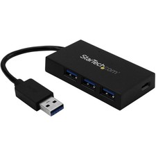 StarTech HB30A3A1CFB 4 Port USB 3.0 Hub USB A/C Black picture