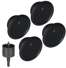 4 PCS Wall Cable Hiders 2.25 Inch Mini Cord Hider Concealer Management Black picture