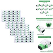Duogalia 100-Pack SC/APC Fiber Optic Coupler Keystone Jack Singlemode picture