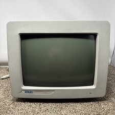 FOR PARTS READ - Atari SM124 Monitor hi res BW greyscale Vintage 1987 picture