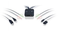 IOGEAR 2-Port 4K Hybrid KVM Switch with DisplayPort, USB-C and Audio (gcs82dpc) picture