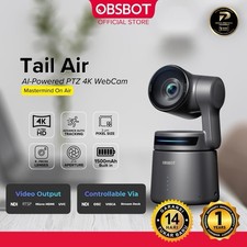 OBSBOT Tail Air 4K AI PTZ Webcam Streaming Camera Auto Tracking Remote Cables picture