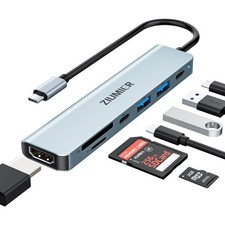 USB C Hub,7 in 1 USB C to HDMI Splitter,4K@60HZ Display for Office,Home picture