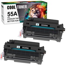 2PK High Yield CE255A 55A Toner Cartridge for HP LaserJet P3015n P3015x P3016 picture