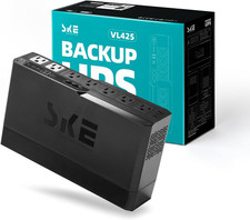 SKE Compact Size 425VA/240W UPS Battery Backup & Surge Protector for Computer UP picture