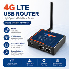 LTE Cat.1 Mini Industrial Cellular Router, Global 4G LTE, Dual LAN/WAN picture
