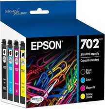 Epson 702 Genuine Ink Cartridge Black and Color Combo Pack T702120-BCS picture