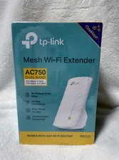 TP-LINK MESH DUAL-BAND WI-FI EXTENDER RE220 NEW IN SEALED BOX WHITE 2.4/5GHz picture