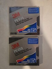 2 Imation 3M Optical PD 650 Rewritable Optical Disk. DOS Formatted NEW picture