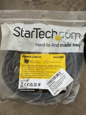 StarTech 20 ft Standard Computer Power Cord - NEMA5-15P to C13 *NEW/SEALED* picture