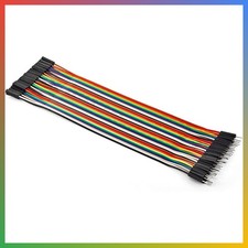 Jumper Wires Male Female 20cm 24AWG 40pcs Multicolored Breadboard Prototyping Ca picture